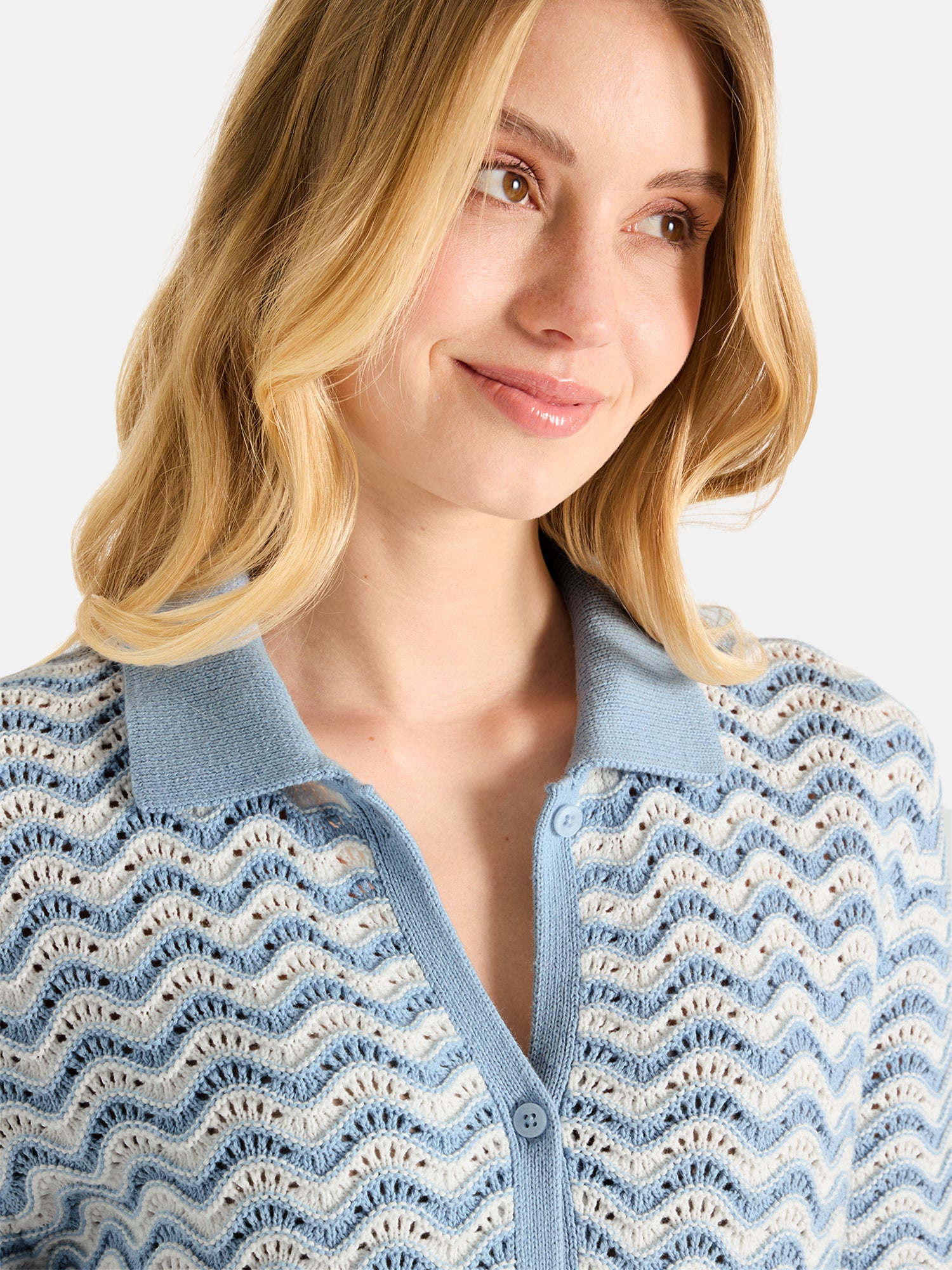 Strickjacke "JadeL" aus Baumwolle