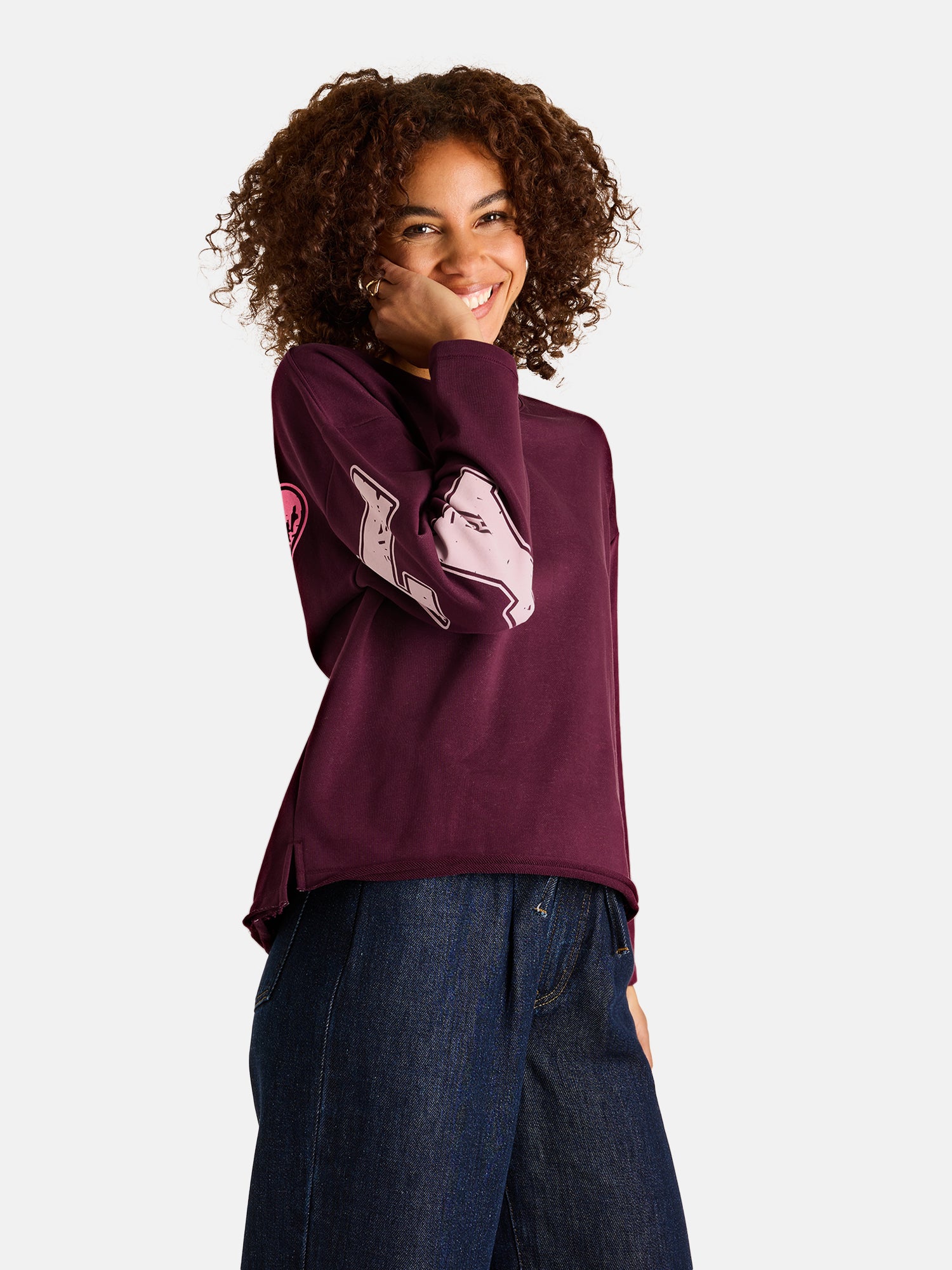Sweatshirt "KiaL" aus Baumwollmix