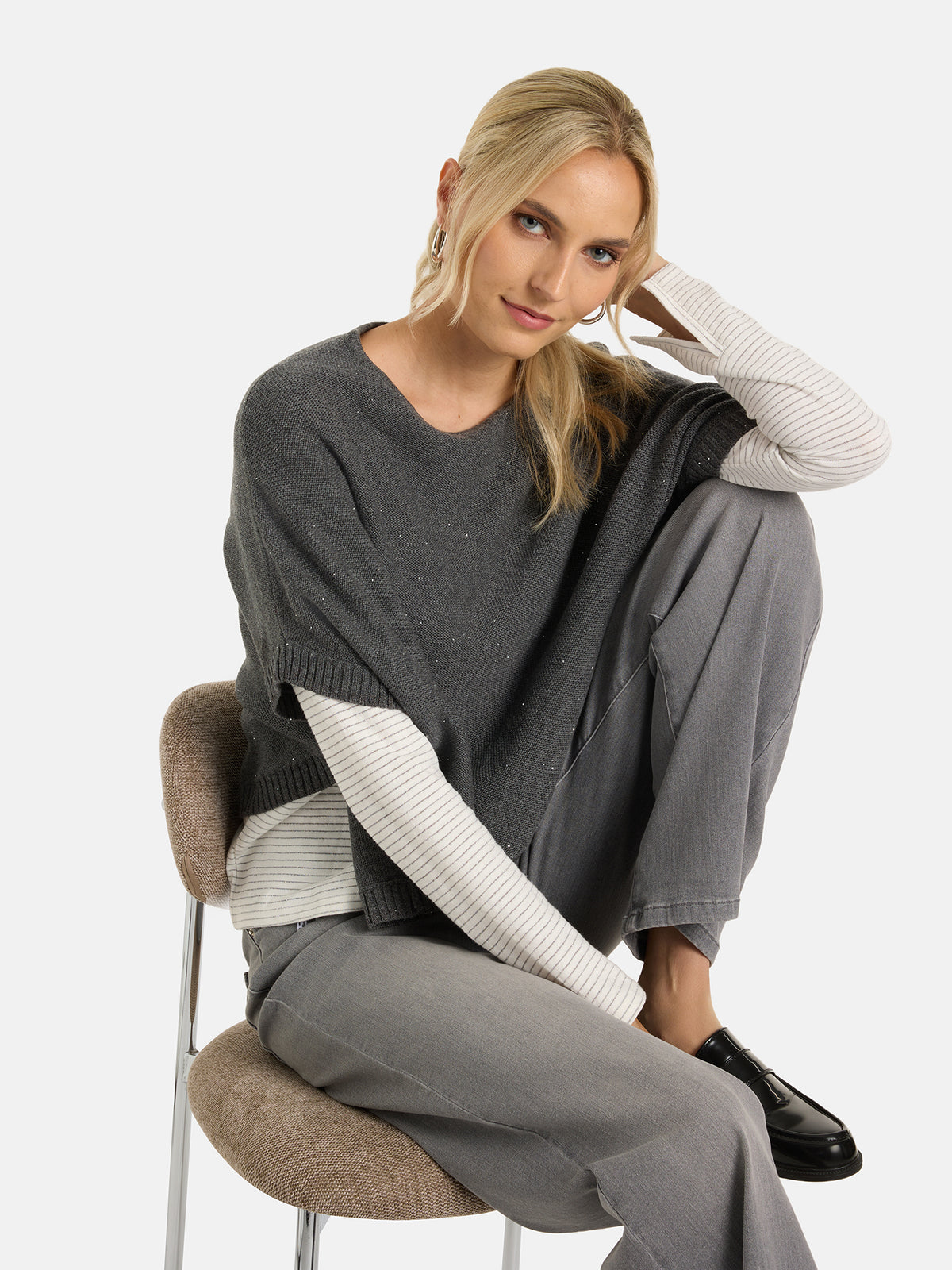 Strickcape "LuanaL" mit Kaschmir