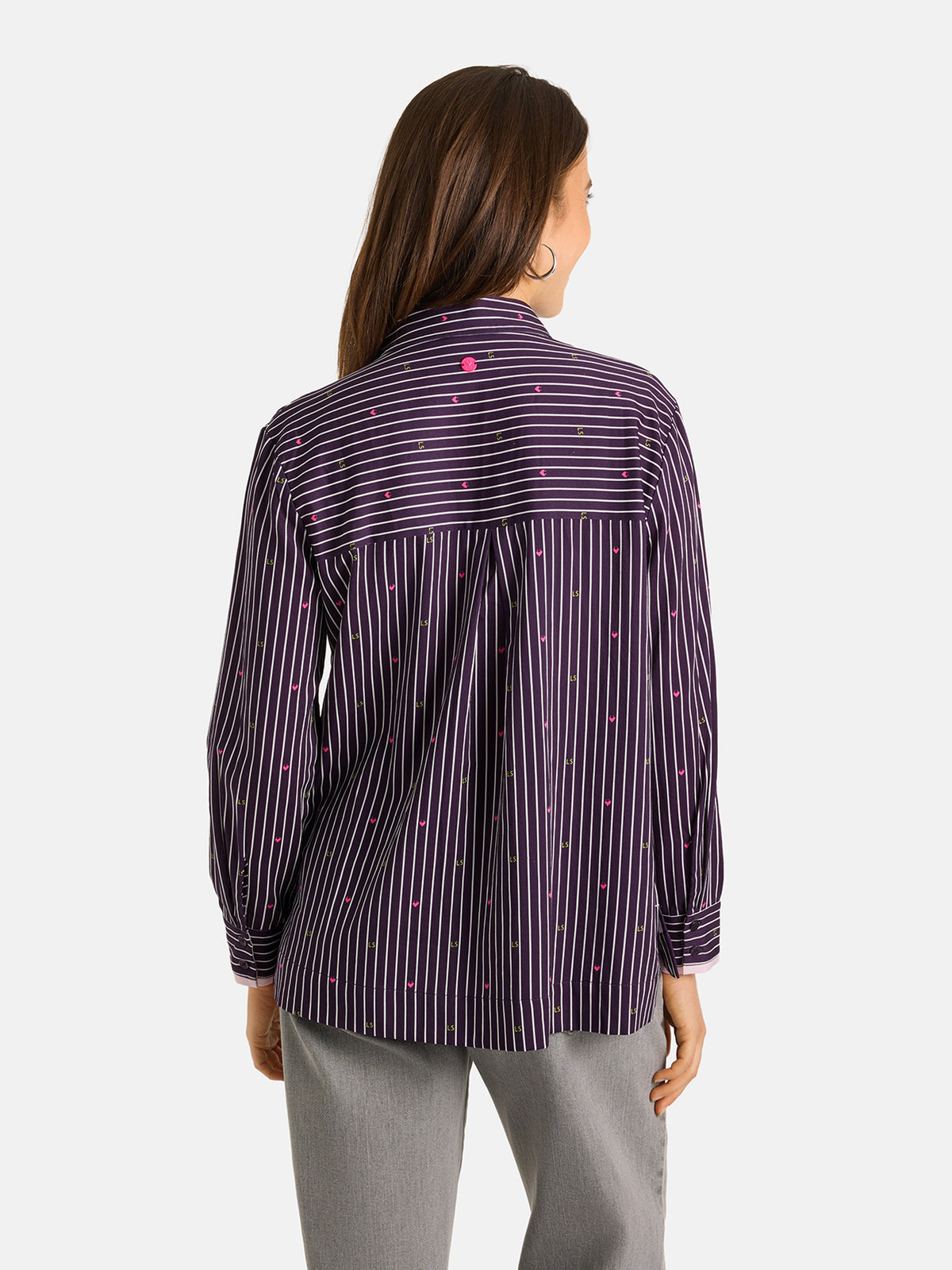 Hemdbluse "MarlaL" aus Baumwoll-Viskose-Mix