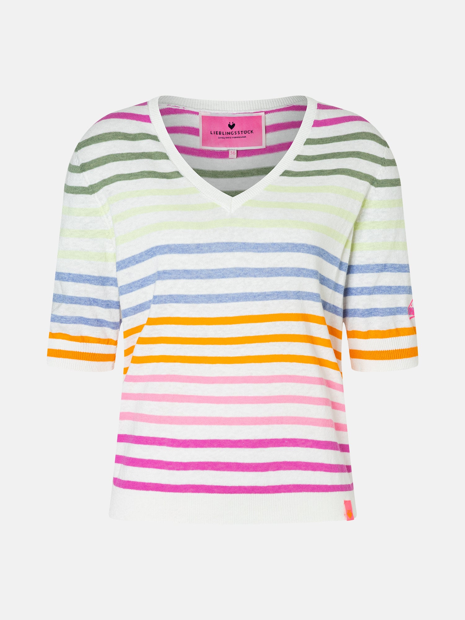 Kurzarm Strick "MarvicL" aus Baumwollmix