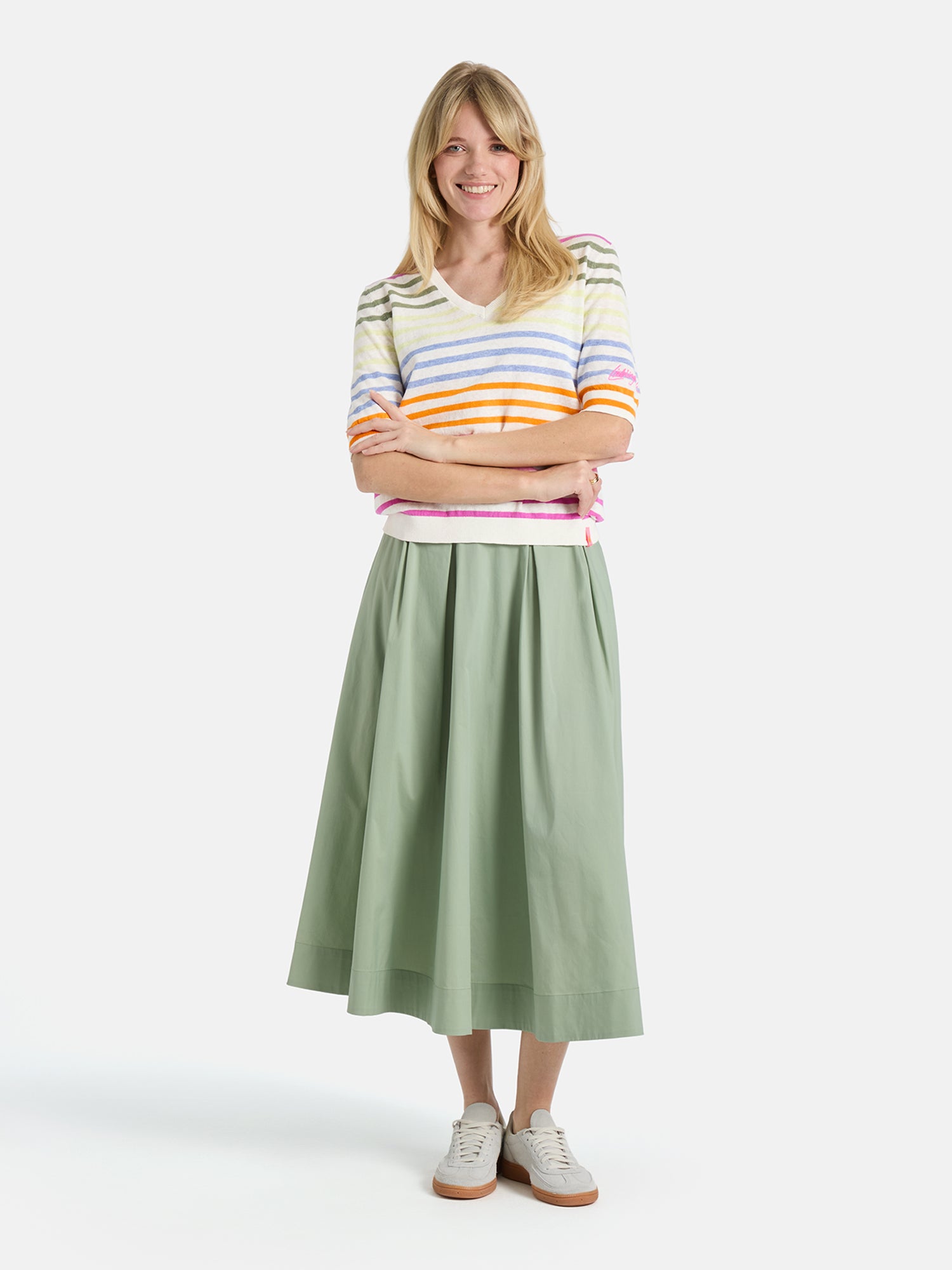 Kurzarm Strick "MarvicL" aus Baumwollmix