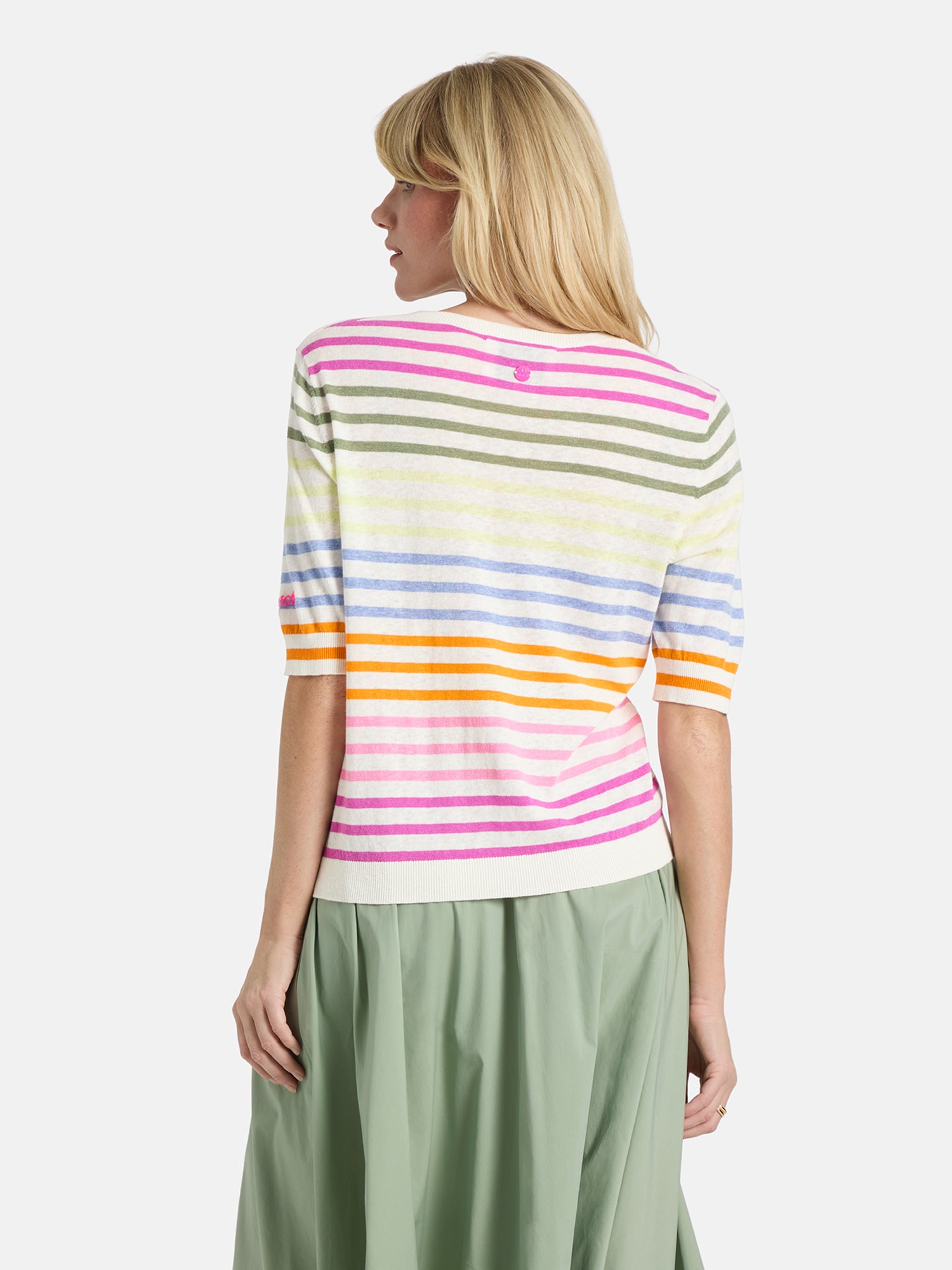 Kurzarm Strick "MarvicL" aus Baumwollmix