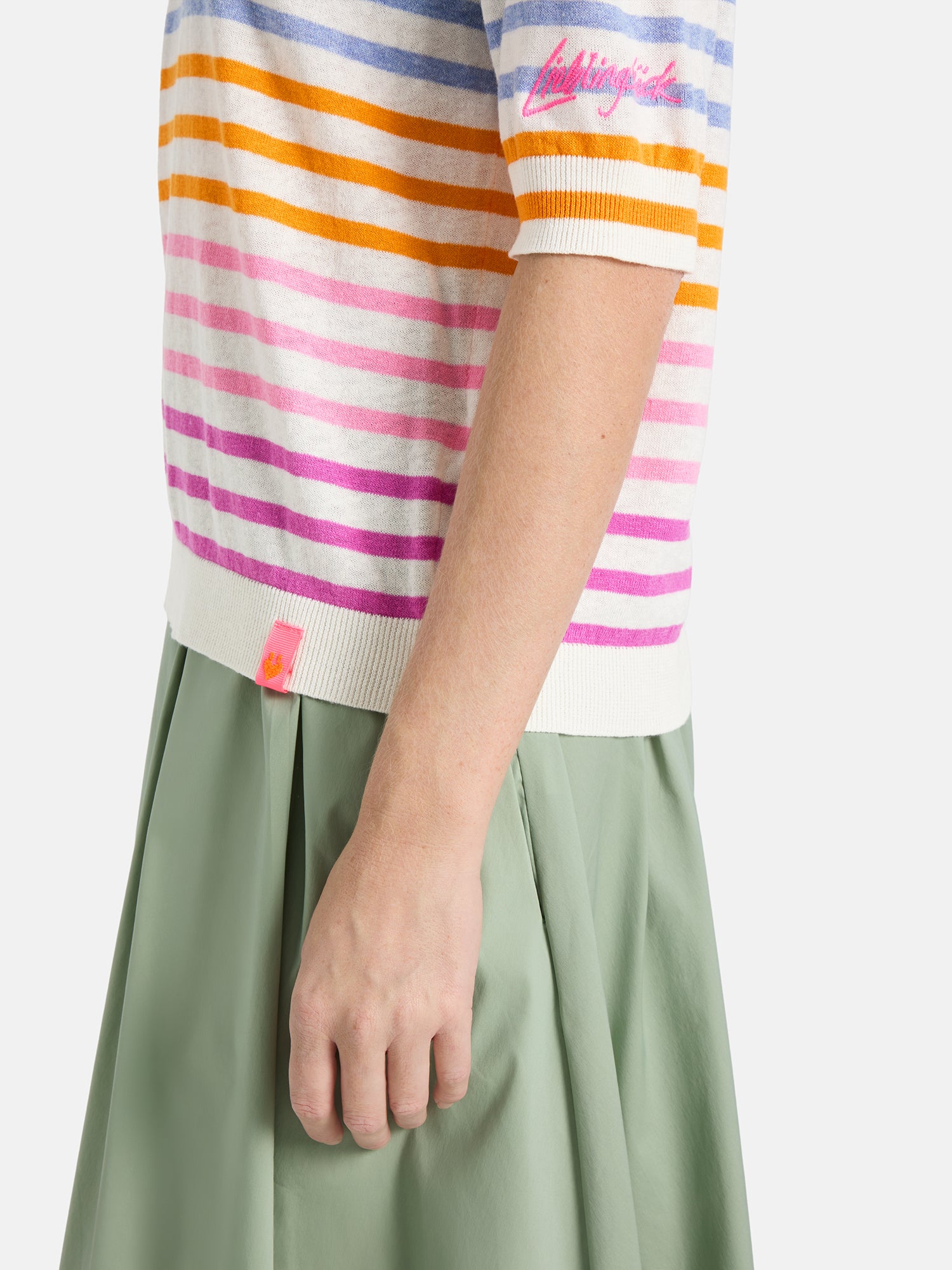 Kurzarm Strick "MarvicL" aus Baumwollmix