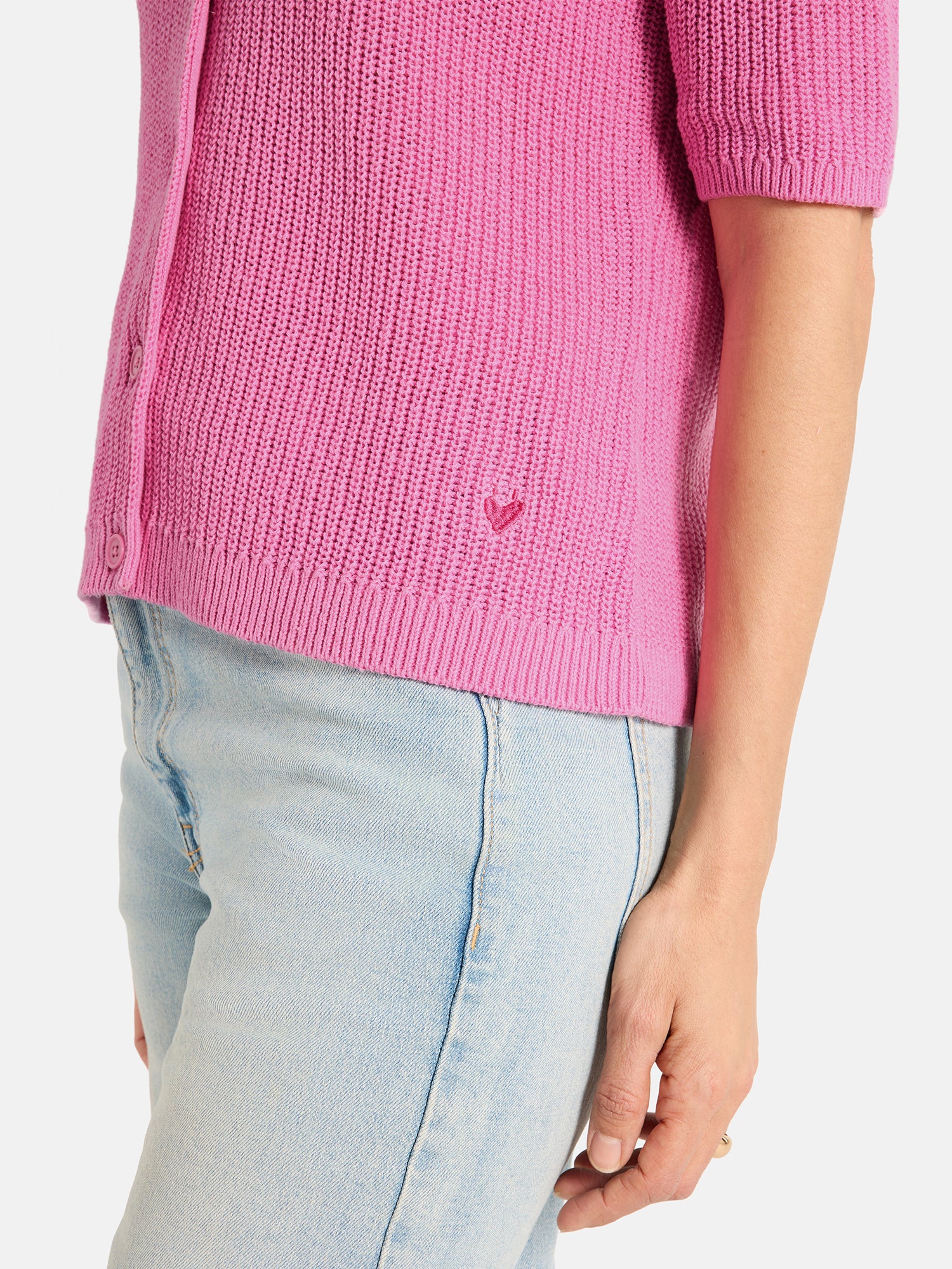 Strickjacke "NinonL" mit Leinen