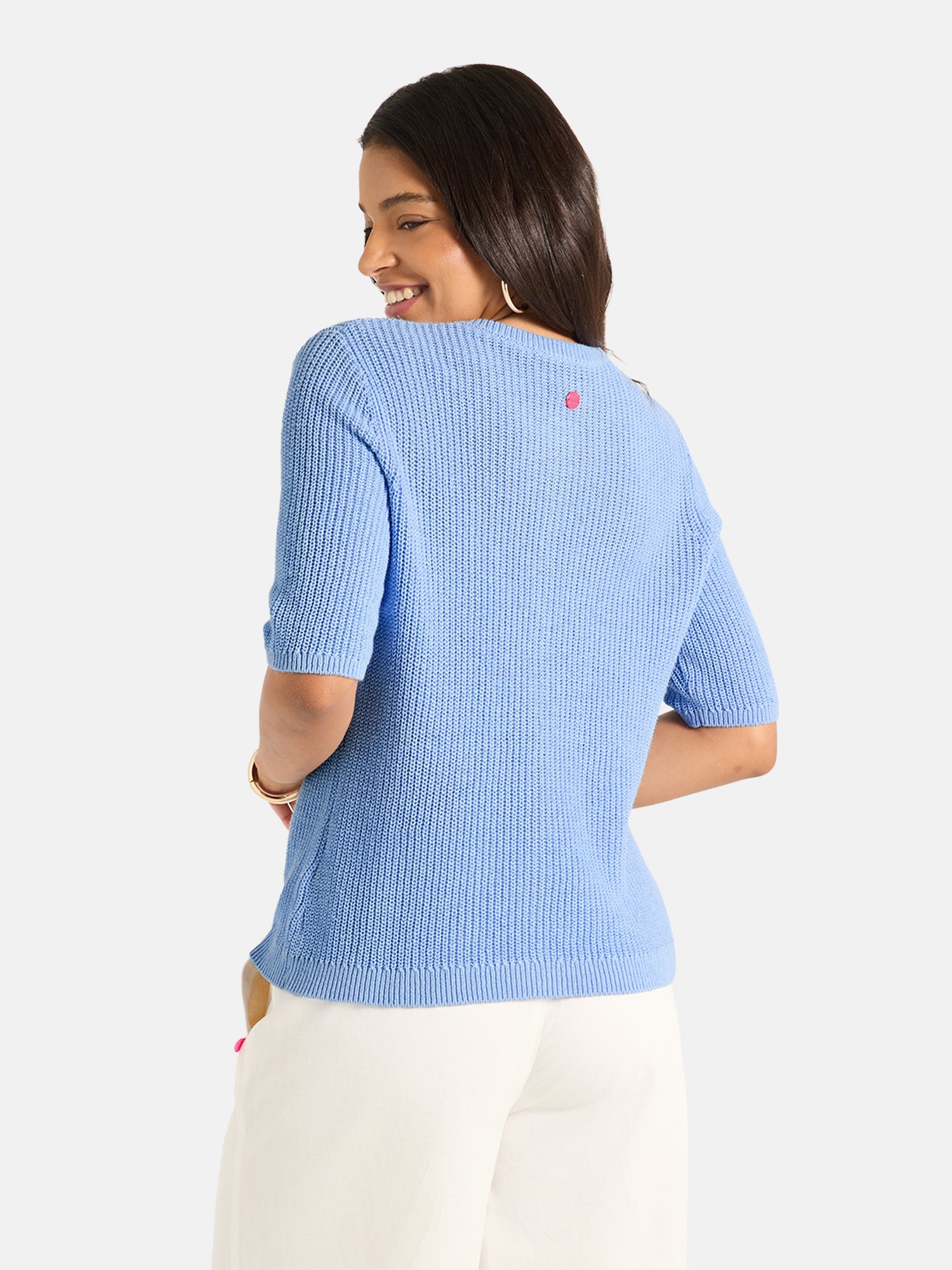 Strickjacke "NinonL" mit Leinen