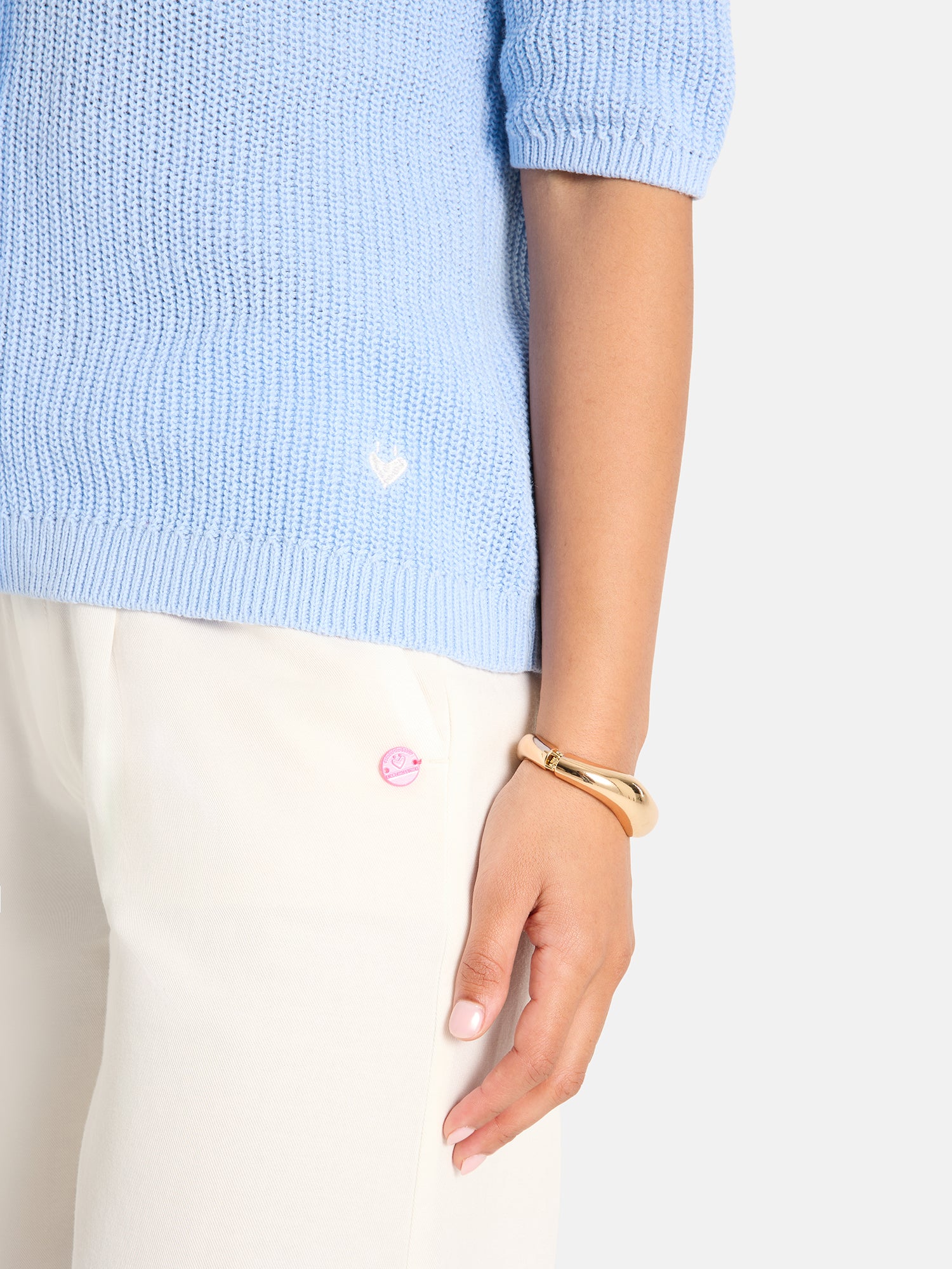 Strickjacke "NinonL" mit Leinen