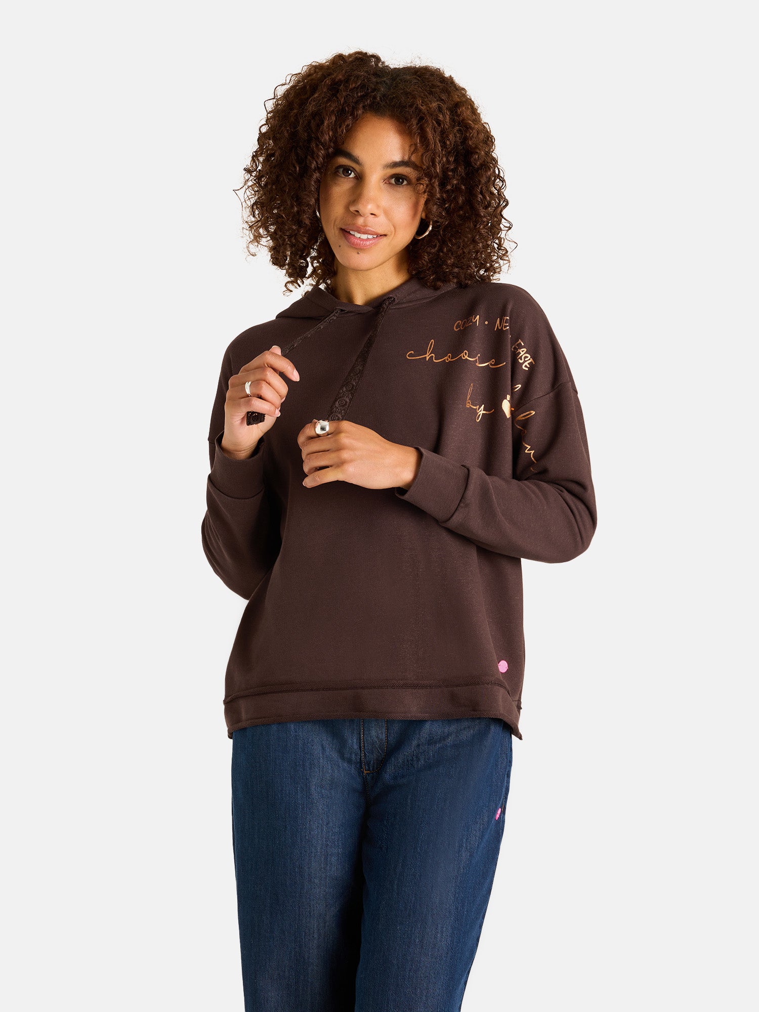 Hoodie "RixaL" aus Baumwollmix