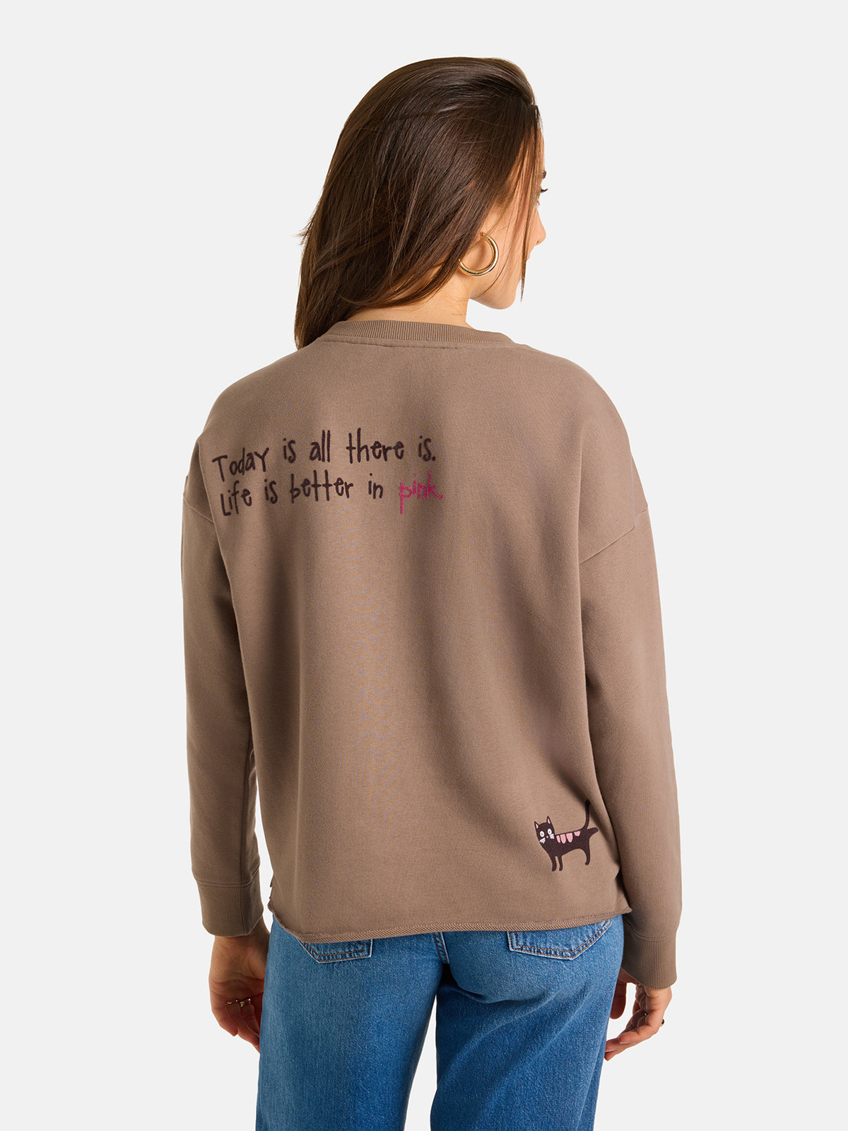 Sweatshirt "ShineL" aus Baumwollmix