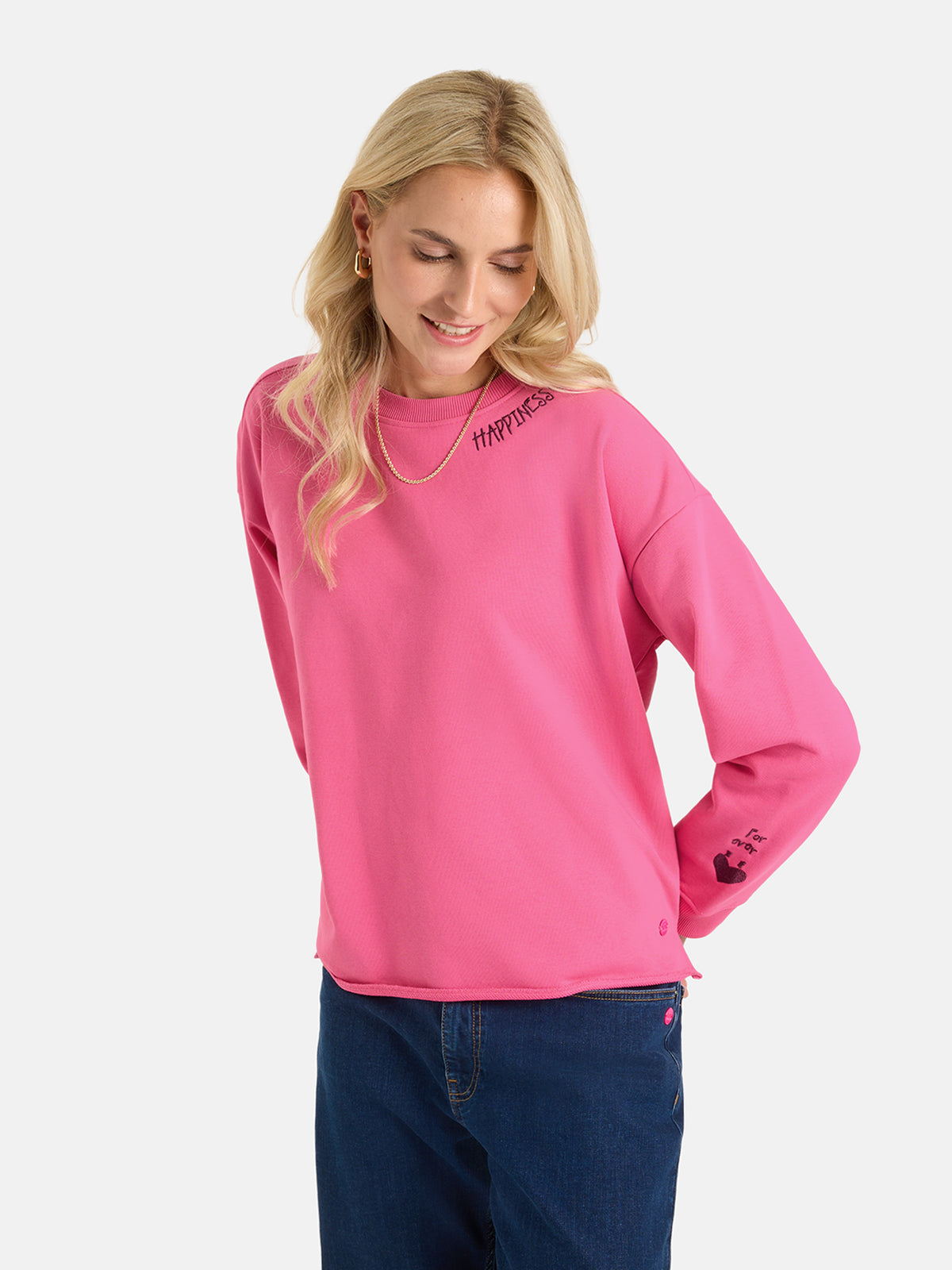 Sweatshirt "ShineL" aus Baumwollmix