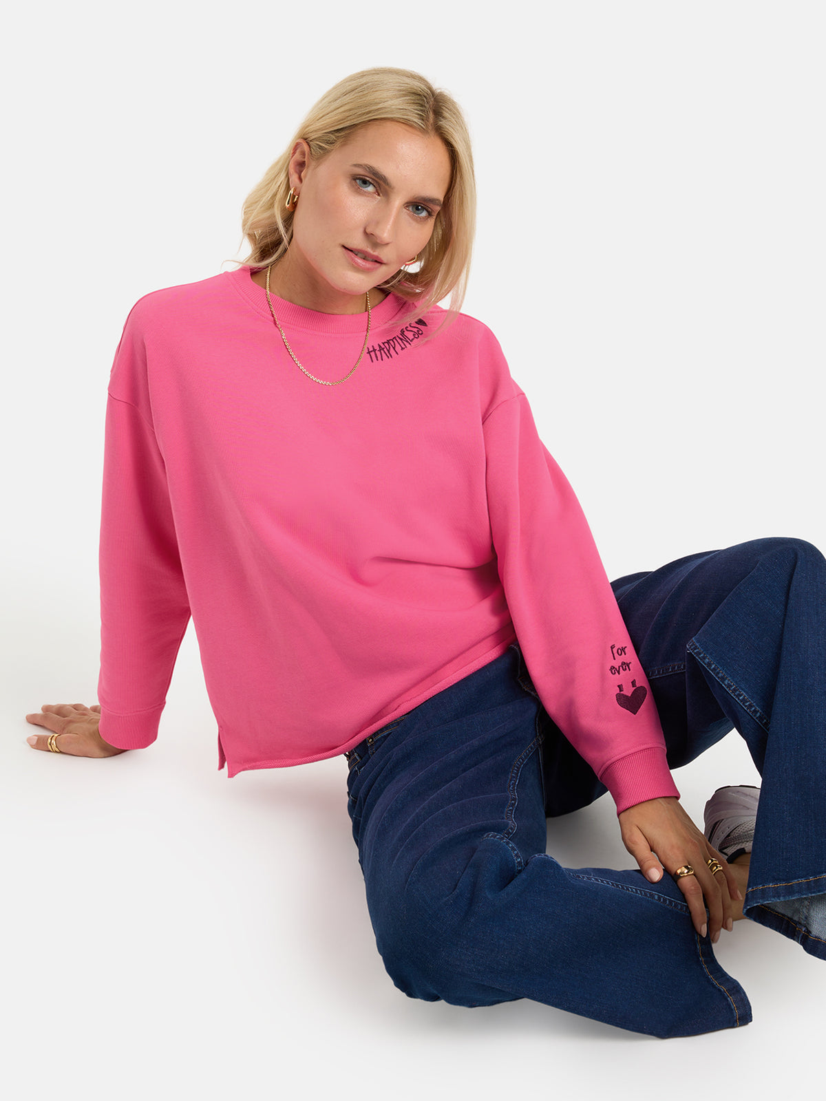 Sweatshirt "ShineL" aus Baumwollmix