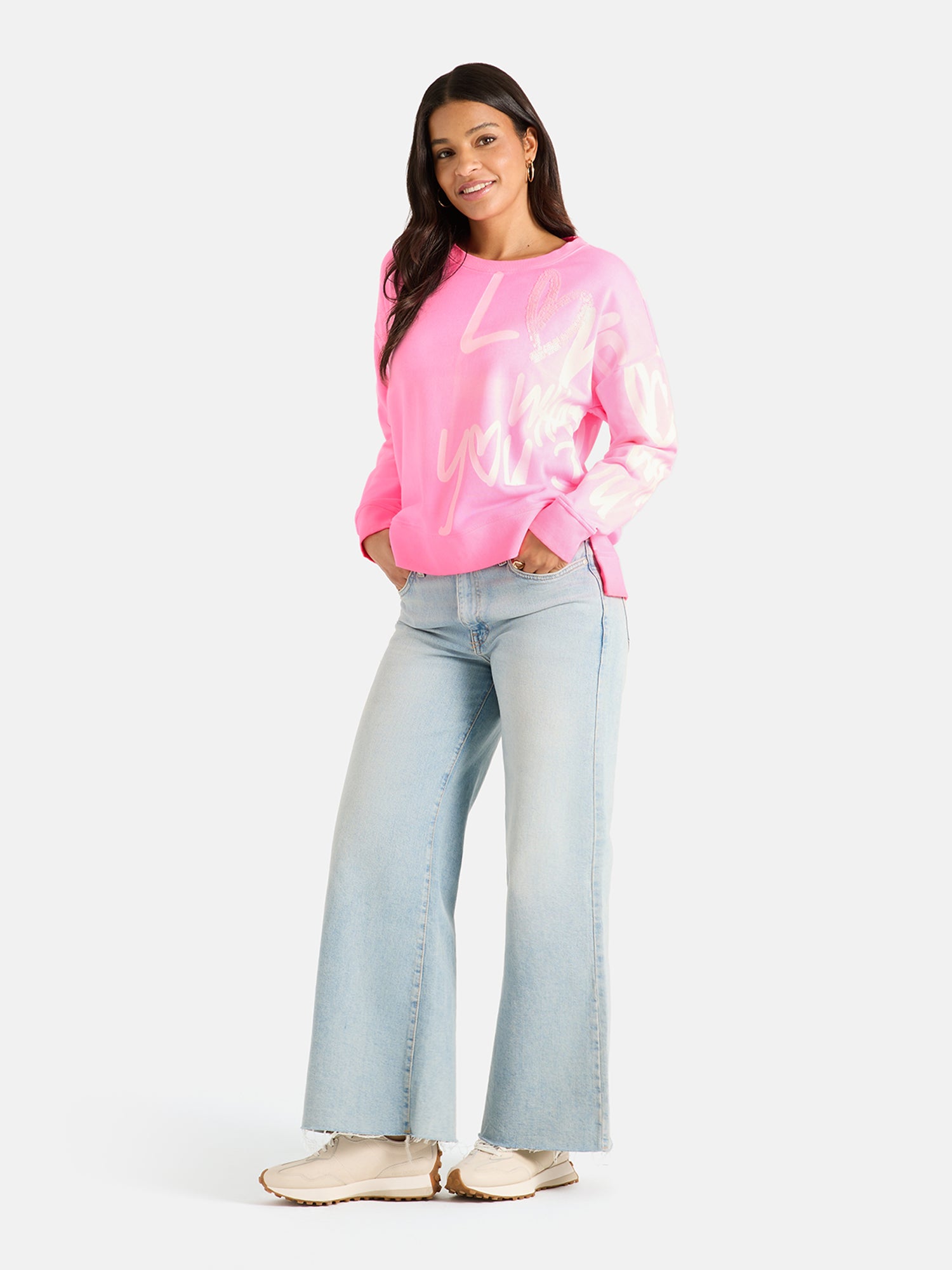 Sweater "SkipL" aus Baumwollmix