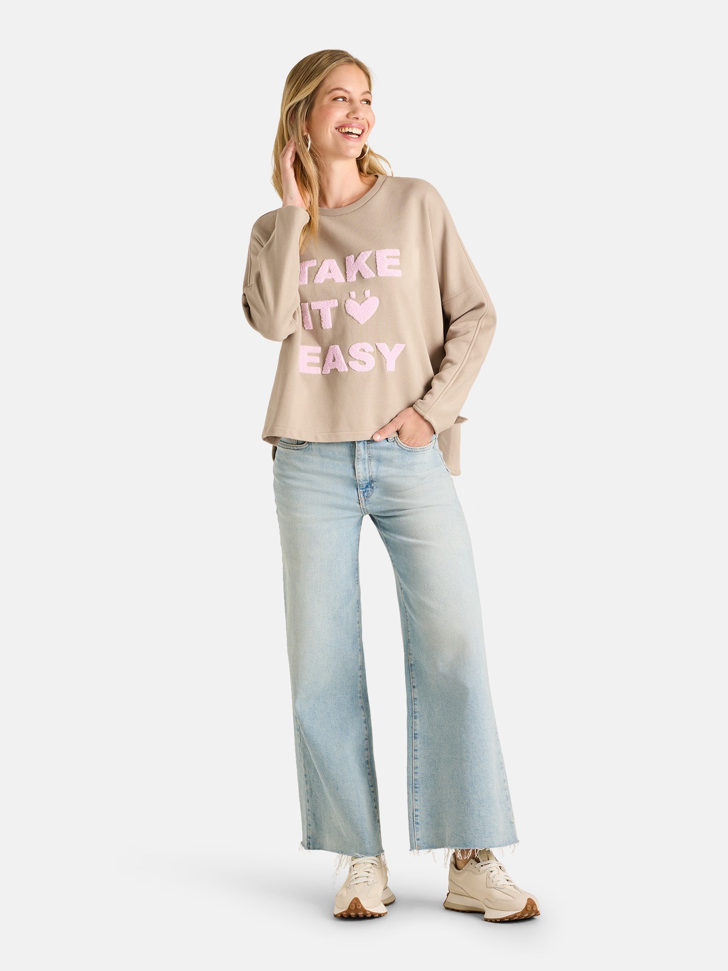 Sweatshirt "SmillaL" aus Baumwollmix