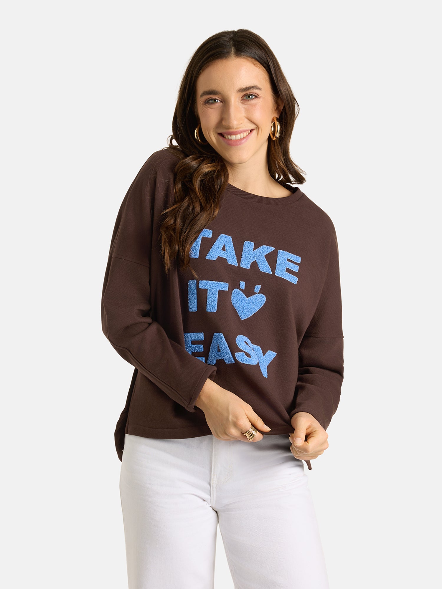 Sweatshirt "SmillaL" aus Baumwollmix