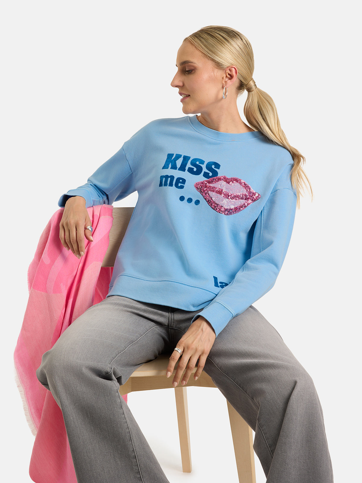 Sweatshirt "VioletL" aus Baumwolle