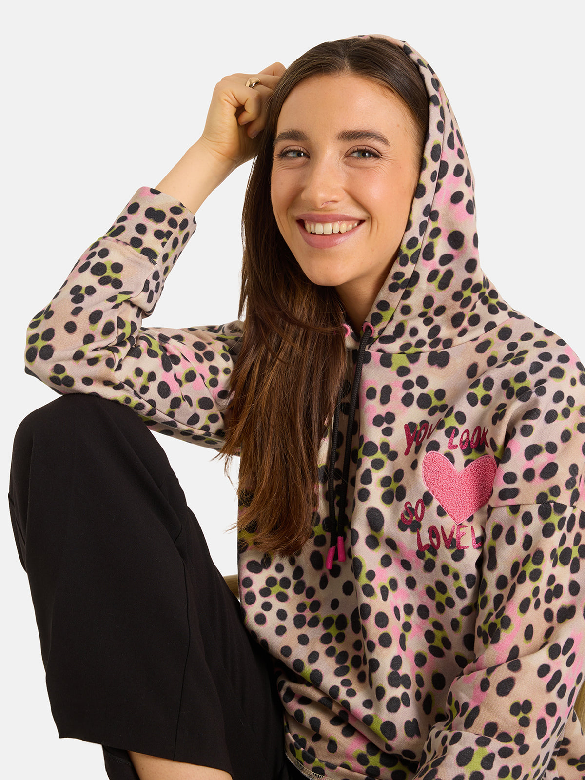 Hoodie "WillowL" aus Baumwollmix