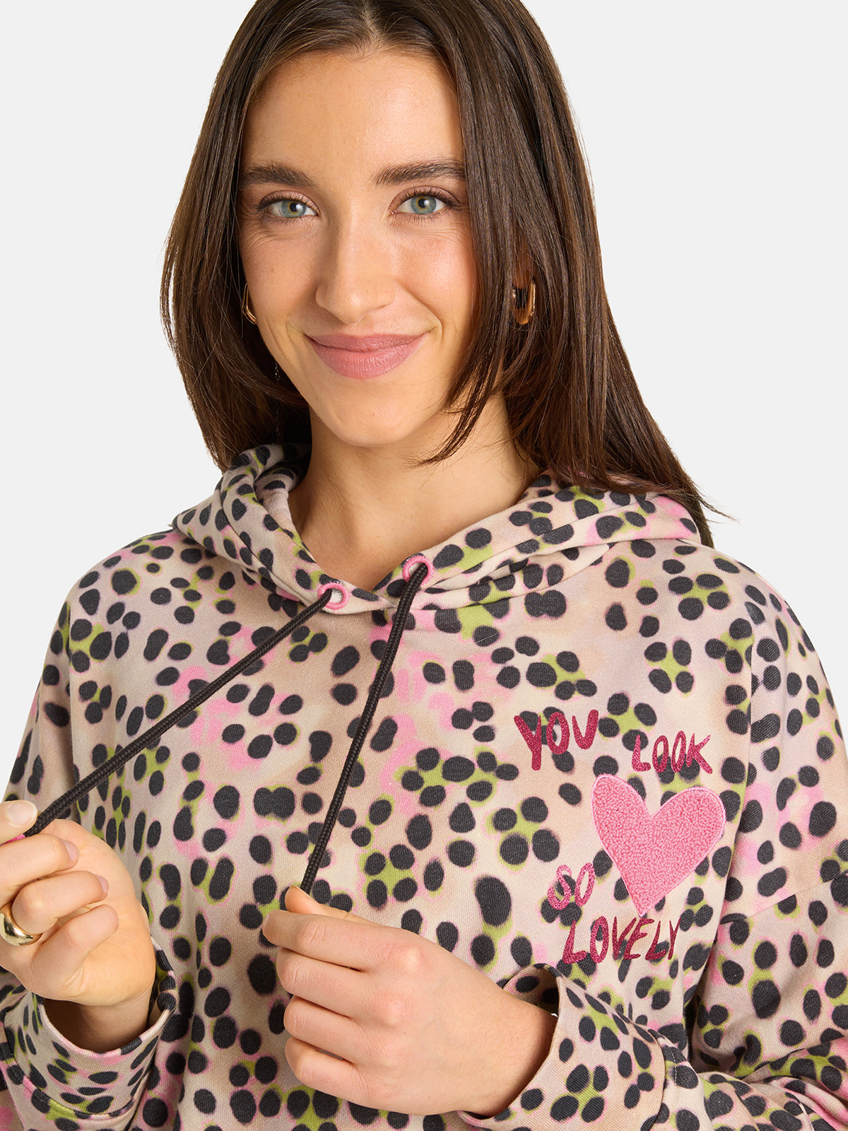 Hoodie "WillowL" aus Baumwollmix