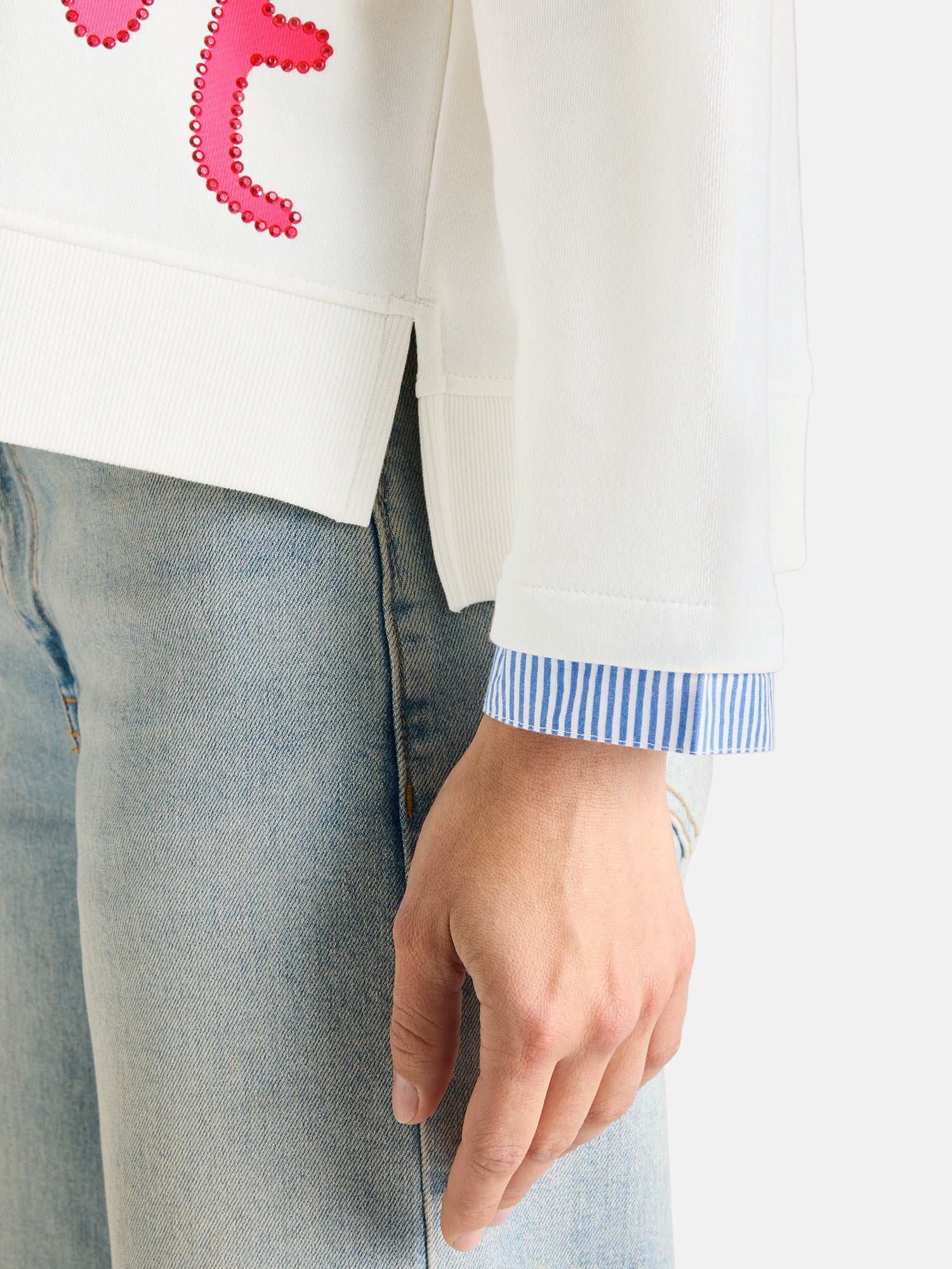 Sweatshirt "YamilaL" aus Baumwollmix
