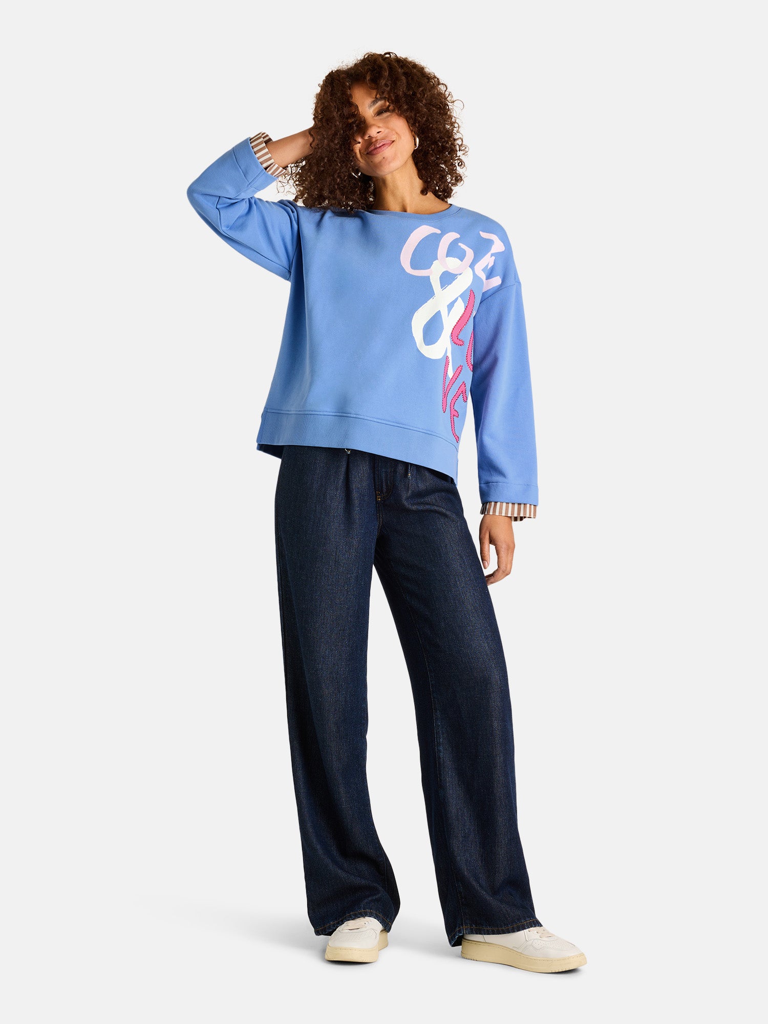 Sweatshirt "YamilaL" aus Baumwollmix