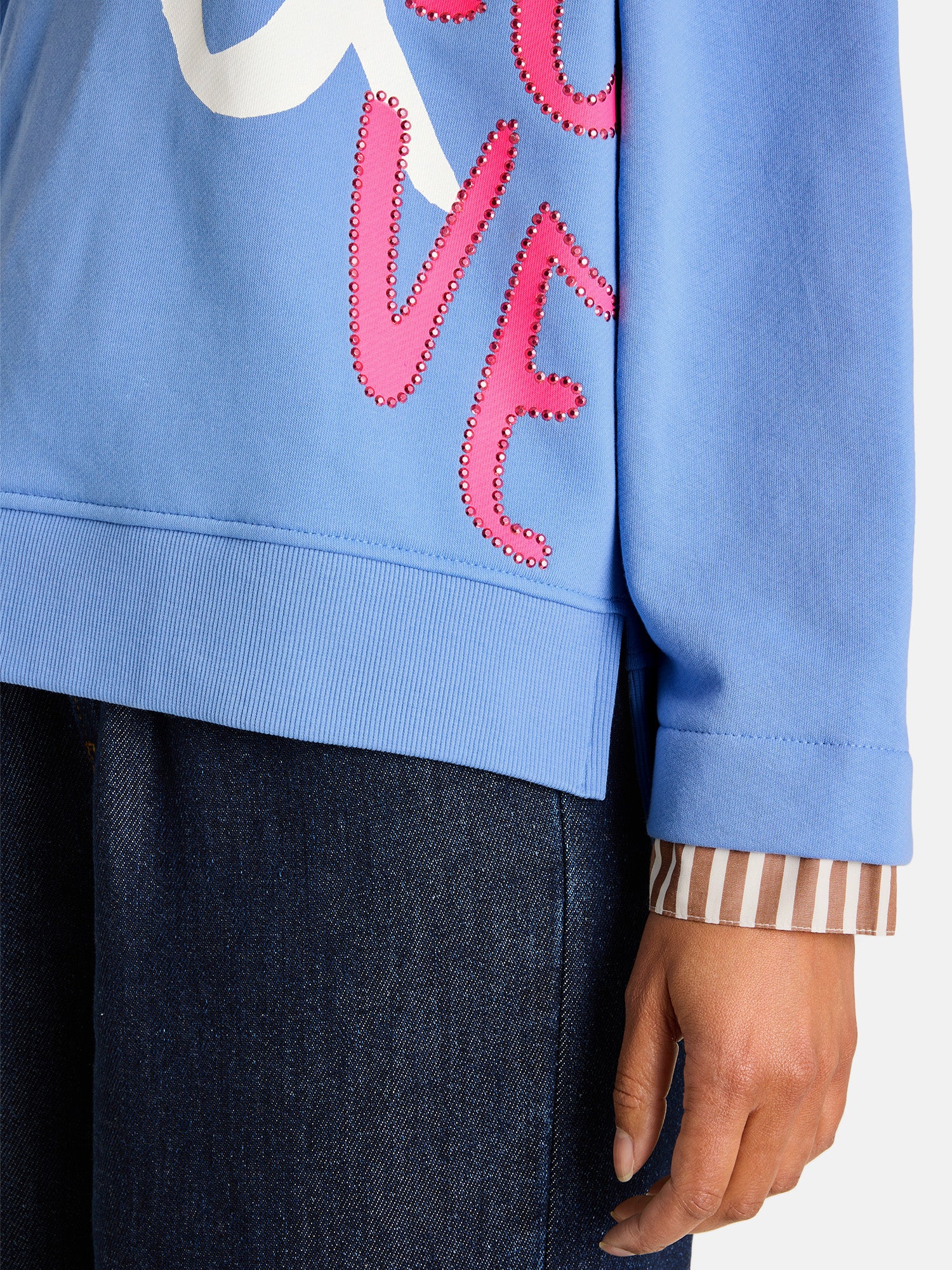 Sweatshirt "YamilaL" aus Baumwollmix