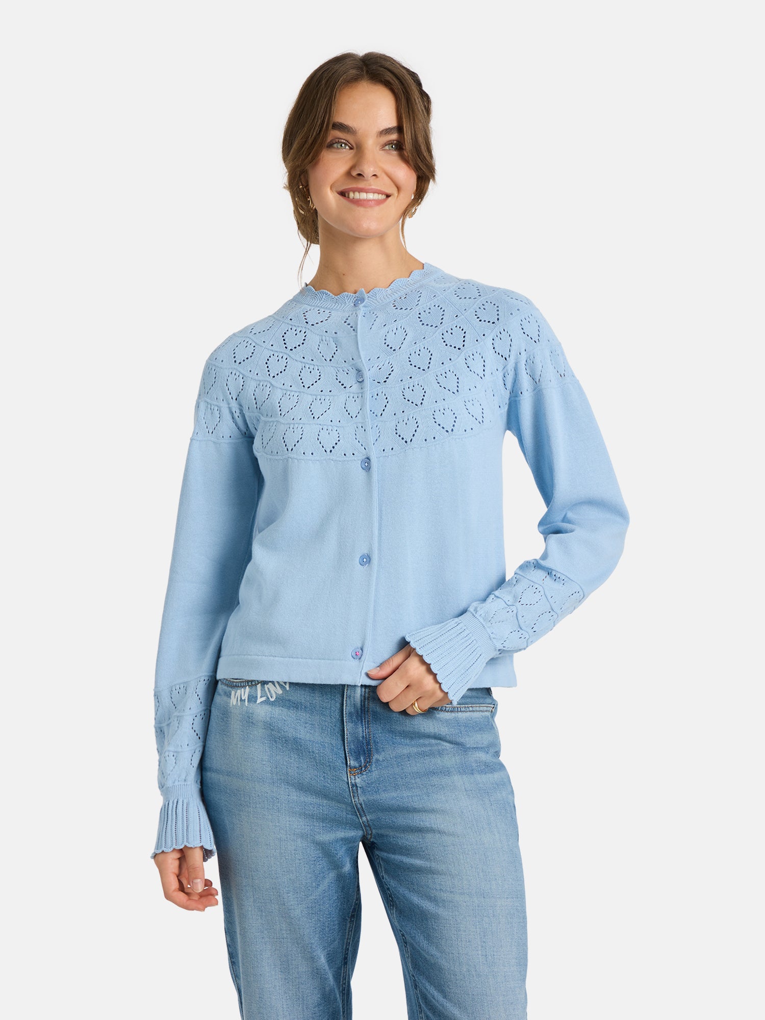 Strickjacke "ZazaL" aus Baumwolle