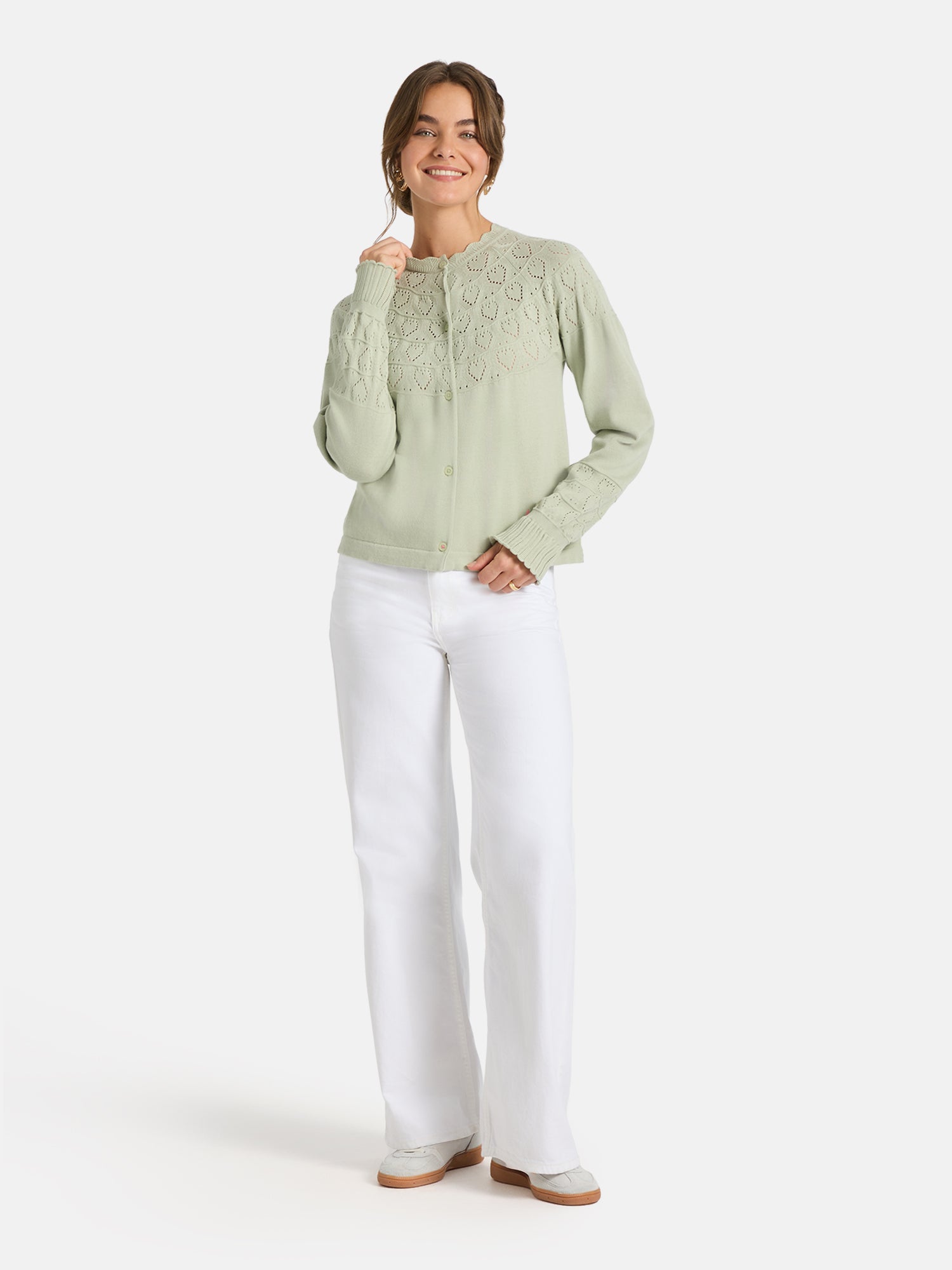 Strickjacke "ZazaL" aus Baumwolle