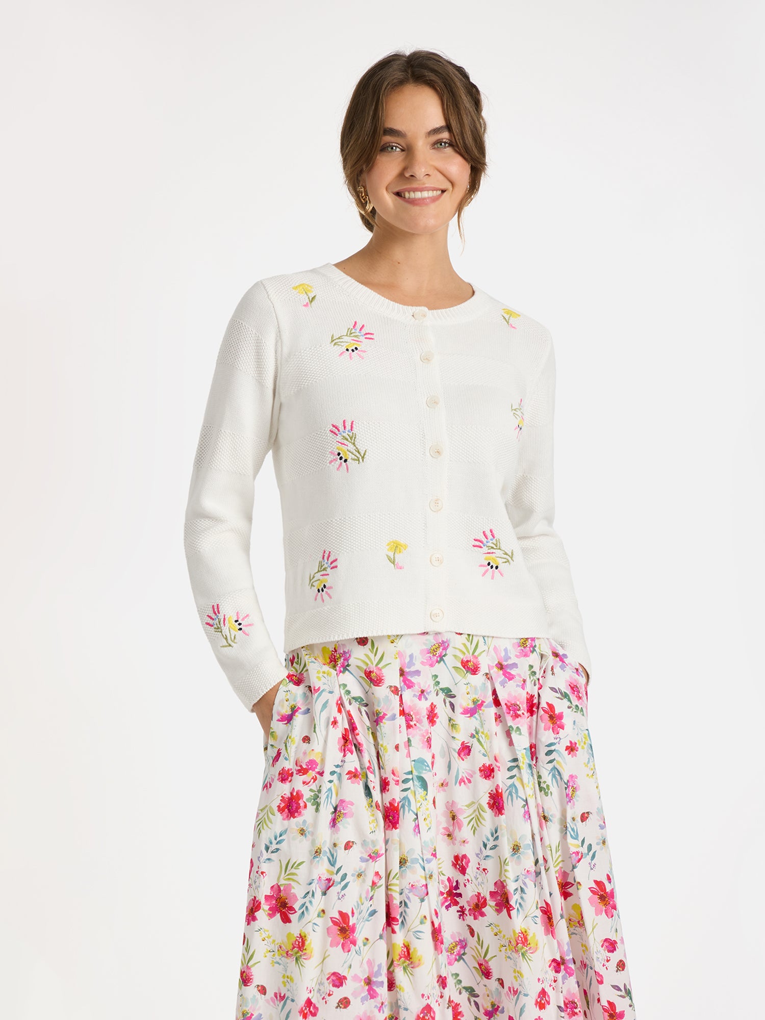 Strickcardigan "ZelesteL" aus Baumwollmix