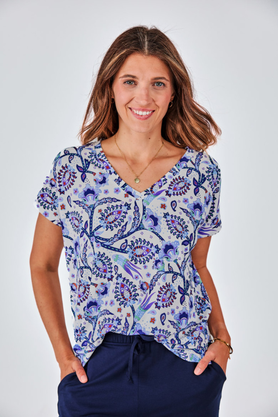 Kurzarm Sommer-Shirt mit Print