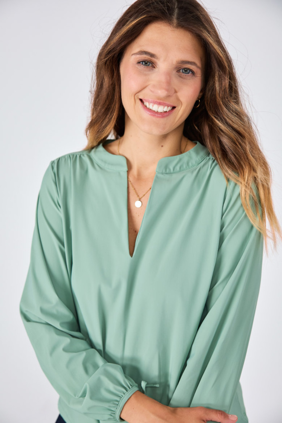 Bluse mit Bindebändern am Arm