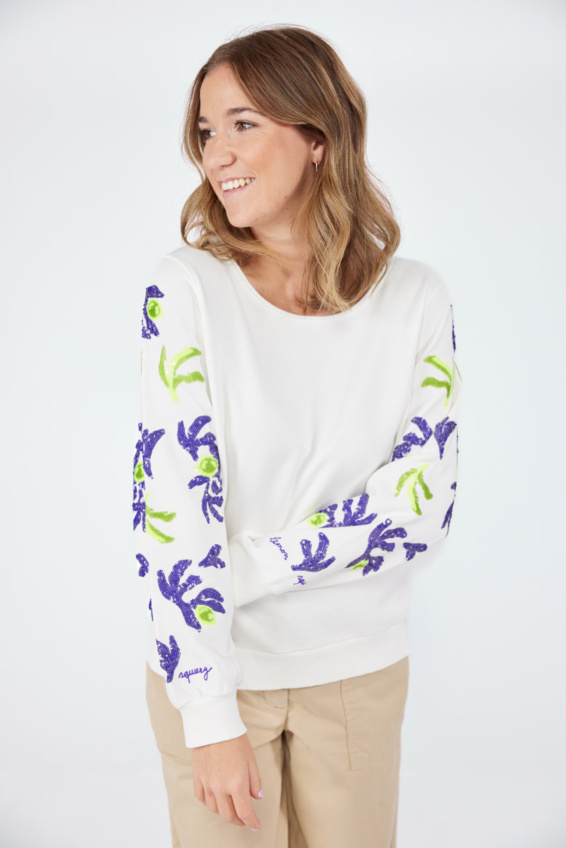 Sweatshirt mit Pailletten Motiv